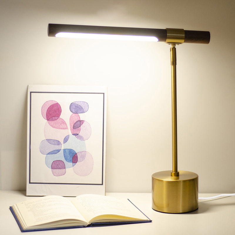 Modern Minimalist Iron Cylinder LED Table Lamp For Bedroom