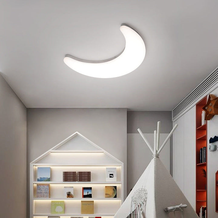 Modern Minimalist Iron &amp; Acrylic Moon LED Wall Sconce Lamp For Kids Bedroom
