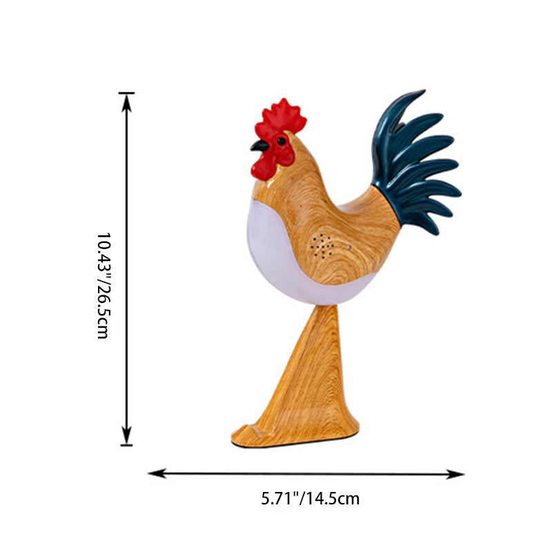 Contemporary Creative Rechargeable ABS &amp; PC Rooster-Shaped LED Table Lamp Night Light For Bedside
