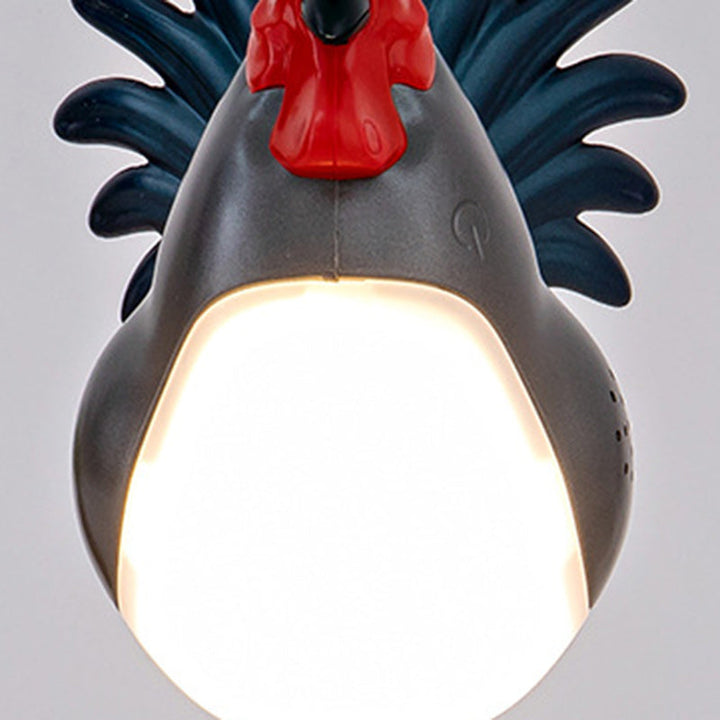 Contemporary Creative Rechargeable ABS &amp; PC Rooster-Shaped LED Table Lamp Night Light For Bedside