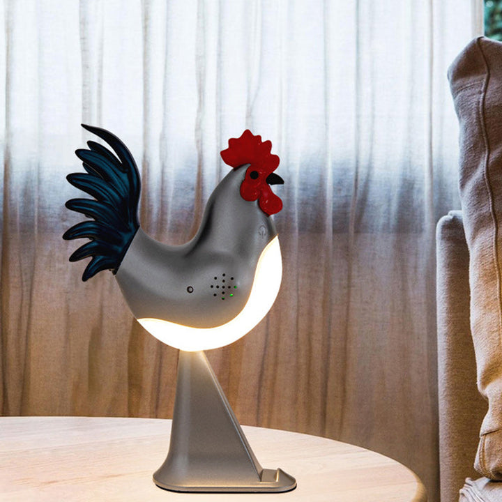 Contemporary Creative Rechargeable ABS &amp; PC Rooster-Shaped LED Table Lamp Night Light For Bedside