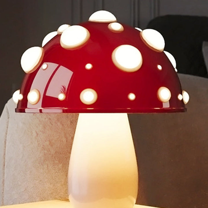 Modern Art Deco Rechargeable Iron &amp; PC Mushroom LED Table Lamp Night Light For Bedroom