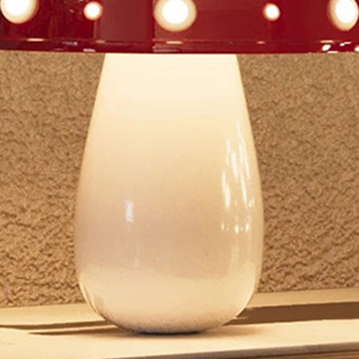 Modern Art Deco Rechargeable Iron &amp; PC Mushroom LED Table Lamp Night Light For Bedroom