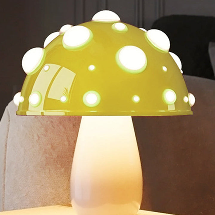 Modern Art Deco Rechargeable Iron &amp; PC Mushroom LED Table Lamp Night Light For Bedroom