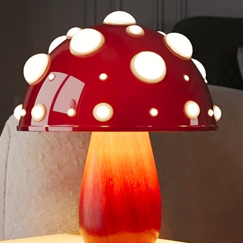 Modern Art Deco Rechargeable Iron &amp; PC Mushroom LED Table Lamp Night Light For Bedroom