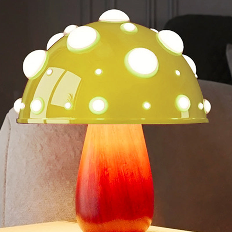 Modern Art Deco Rechargeable Iron &amp; PC Mushroom LED Table Lamp Night Light For Bedroom