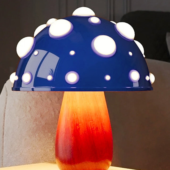 Modern Art Deco Rechargeable Iron &amp; PC Mushroom LED Table Lamp Night Light For Bedroom
