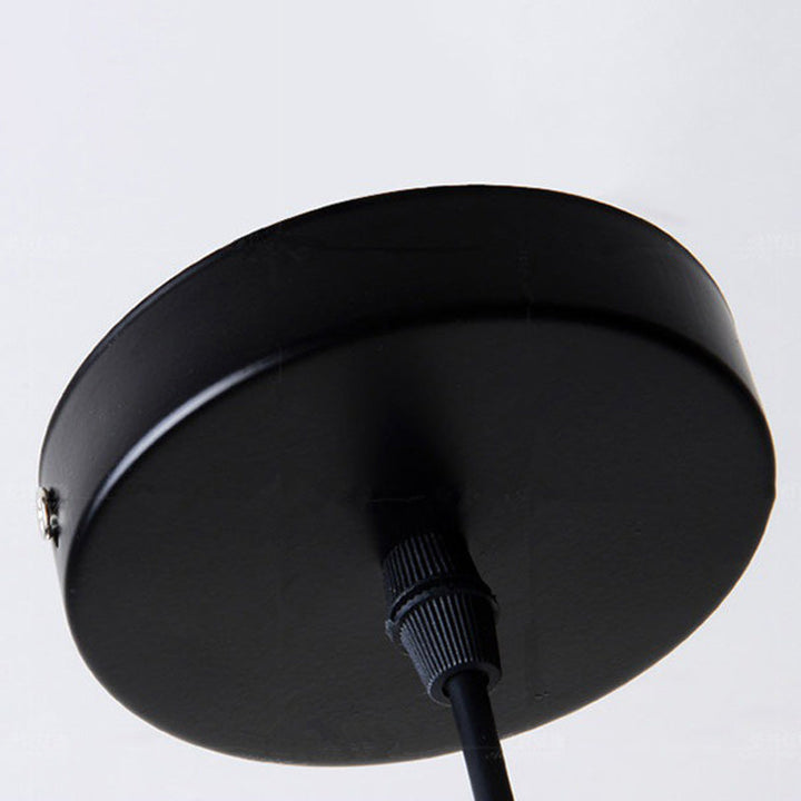 Contemporary Industrial Iron &amp; Glass Barrel Cylinder Globe 1-Light Pendant Light For Dining Room