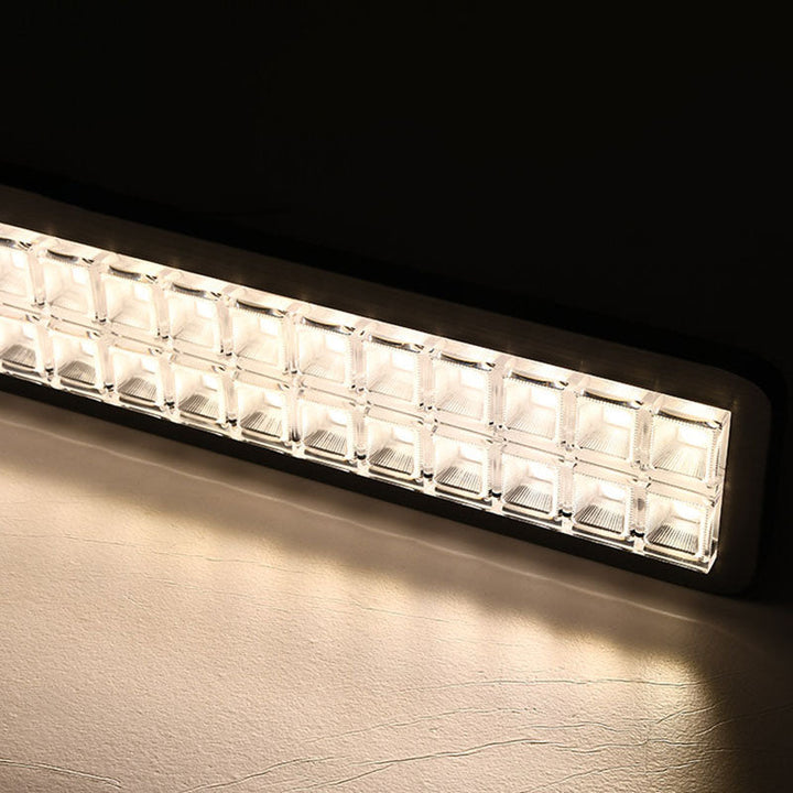 Rectangular LED Aluminum Eye-Caring Kids Study Pendant Light - Shadow-Free Piano-Grid Lighting For Study &amp; Home Office