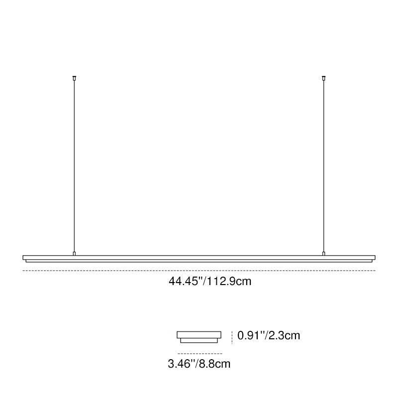 Rectangular LED Aluminum Eye-Caring Kids Study Pendant Light - Shadow-Free Piano-Grid Lighting For Study &amp; Home Office