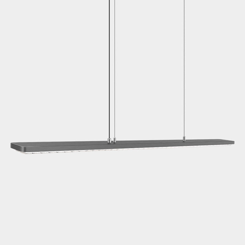 Rectangular LED Aluminum Eye-Caring Kids Study Pendant Light - Shadow-Free Piano-Grid Lighting For Study &amp; Home Office