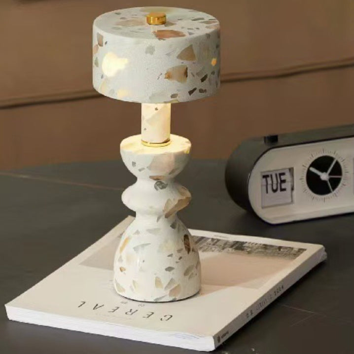 Modern Minimalist Table Lamp in Aluminum &amp; Marble — Office Lighting | Havora