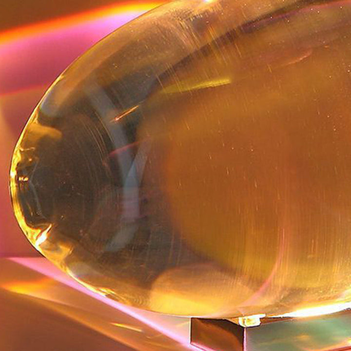 Contemporary Creative Spherical Oval Iron Crystal LED Projector Lamp Table Lamp For Living Room