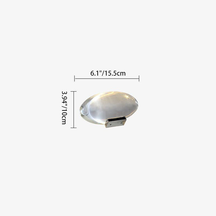 Contemporary Creative Spherical Oval Iron Crystal LED Projector Lamp Table Lamp For Living Room