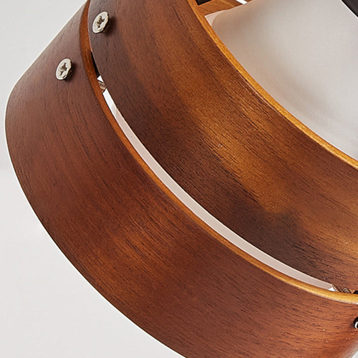 Traditional Japanese Wood, Iron &amp; Acrylic Table Lamp for Bedroom | Havora Designer Lighting