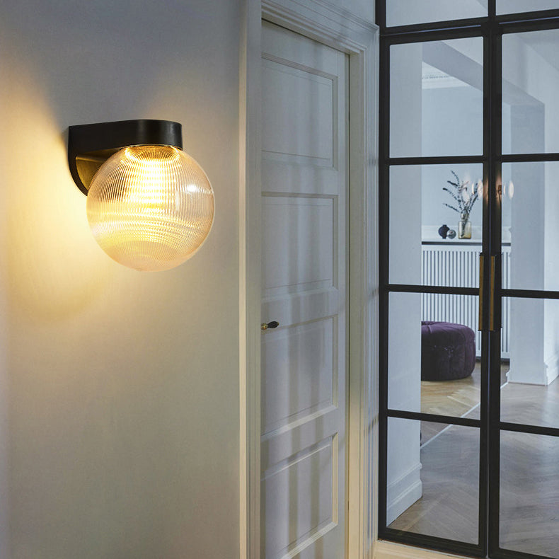 Modern Simplicity Waterproof Orb Polycarbonate Acrylic 1-Light Wall Sconce Lamp For Outdoor Patio