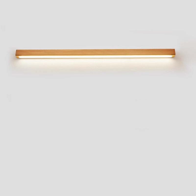 Japanese Simple Solid Wood Strip LED Wall Sconce Lamp