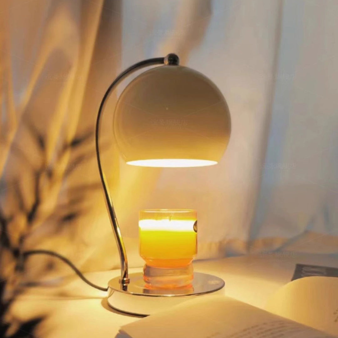 Modern Art Deco Globe Dome Iron 1-Light Aroma Melting Wax Table Lamp For Bedroom
