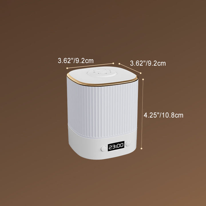 Modern Minimalist Rectangular Clock ABS LED Table Lamp For Bedroom