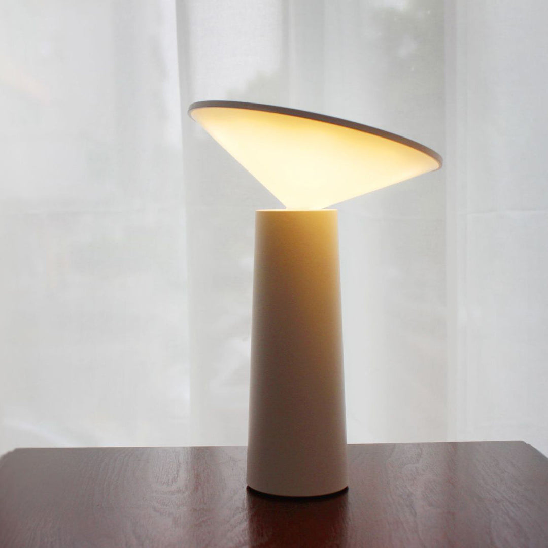 Modern Minimalist Eye Protection Cylinder Cone ABS LED Table Lamp For Bedroom