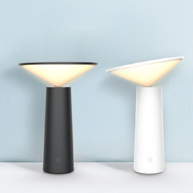 Modern Minimalist Eye Protection Cylinder Cone ABS LED Table Lamp For Bedroom