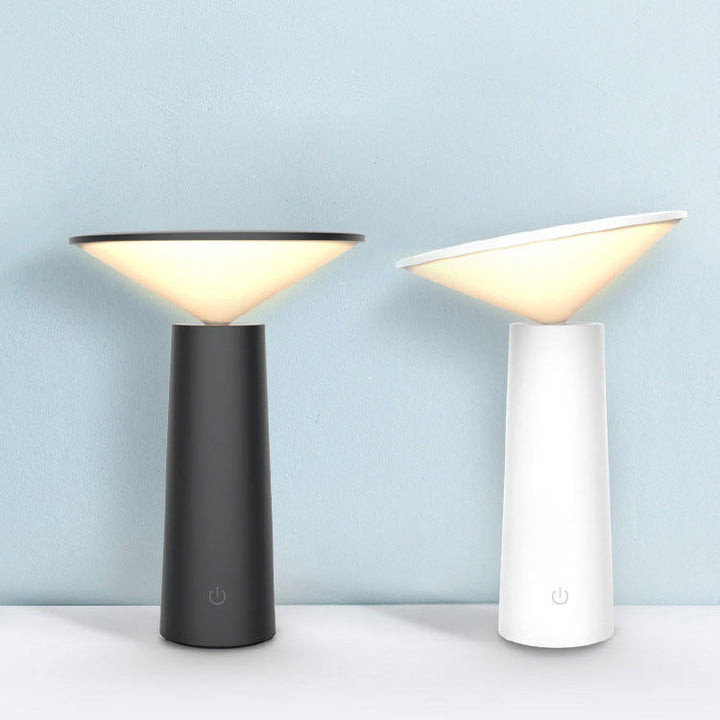 Modern Minimalist Eye Protection Cylinder Cone ABS LED Table Lamp For Bedroom