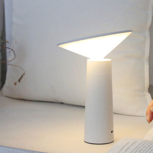 Modern Minimalist Eye Protection Cylinder Cone ABS LED Table Lamp For Bedroom