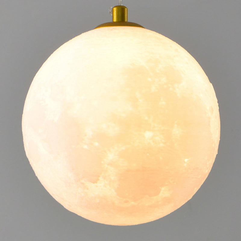Contemporary Creative Globe Iron Plastic 1-Light Kids Pendant Light For Living Room
