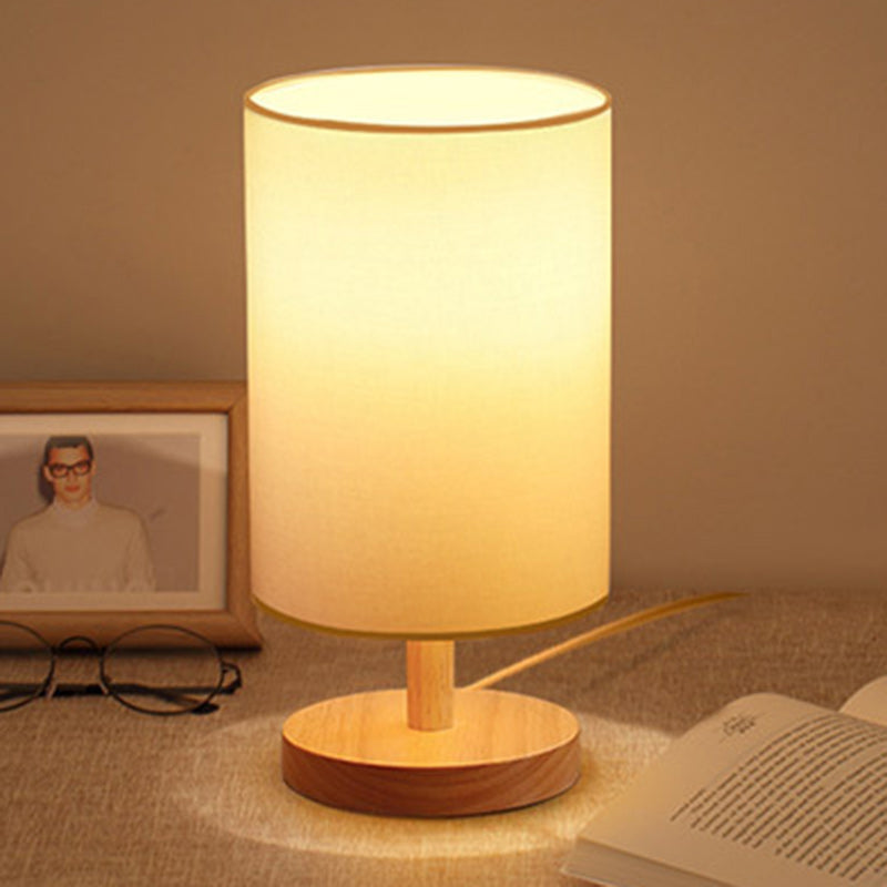 Traditional Japanese Wood &amp; Fabric Table Lamp for Living Room | Havora Designer Lighting
