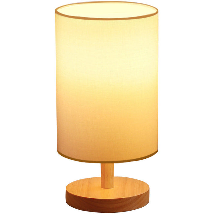 Traditional Japanese Wood &amp; Fabric Table Lamp for Living Room | Havora Designer Lighting