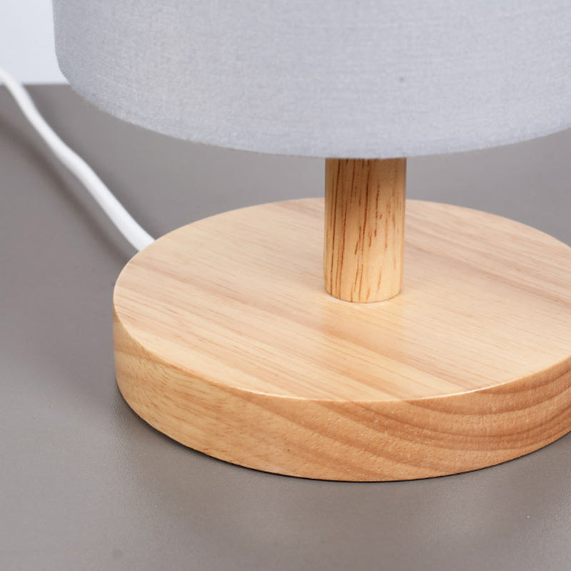 Traditional Japanese Wood &amp; Fabric Table Lamp for Living Room | Havora Designer Lighting