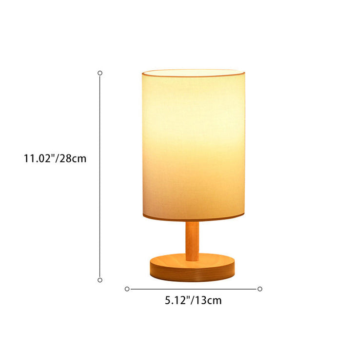 Traditional Japanese Wood &amp; Fabric Table Lamp for Living Room | Havora Designer Lighting