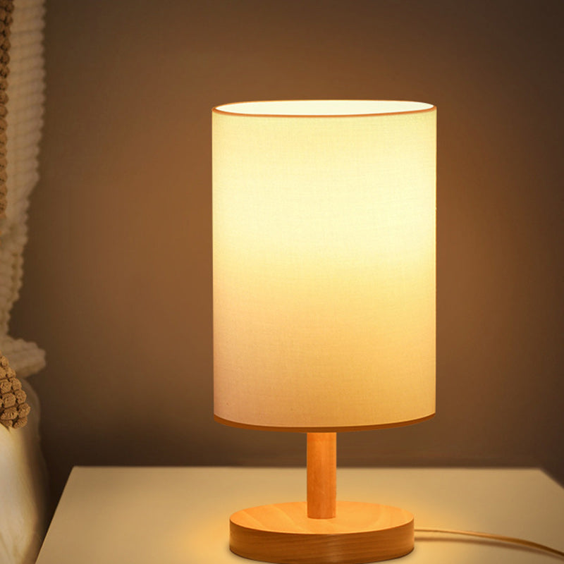 Traditional Japanese Wood &amp; Fabric Table Lamp for Living Room | Havora Designer Lighting