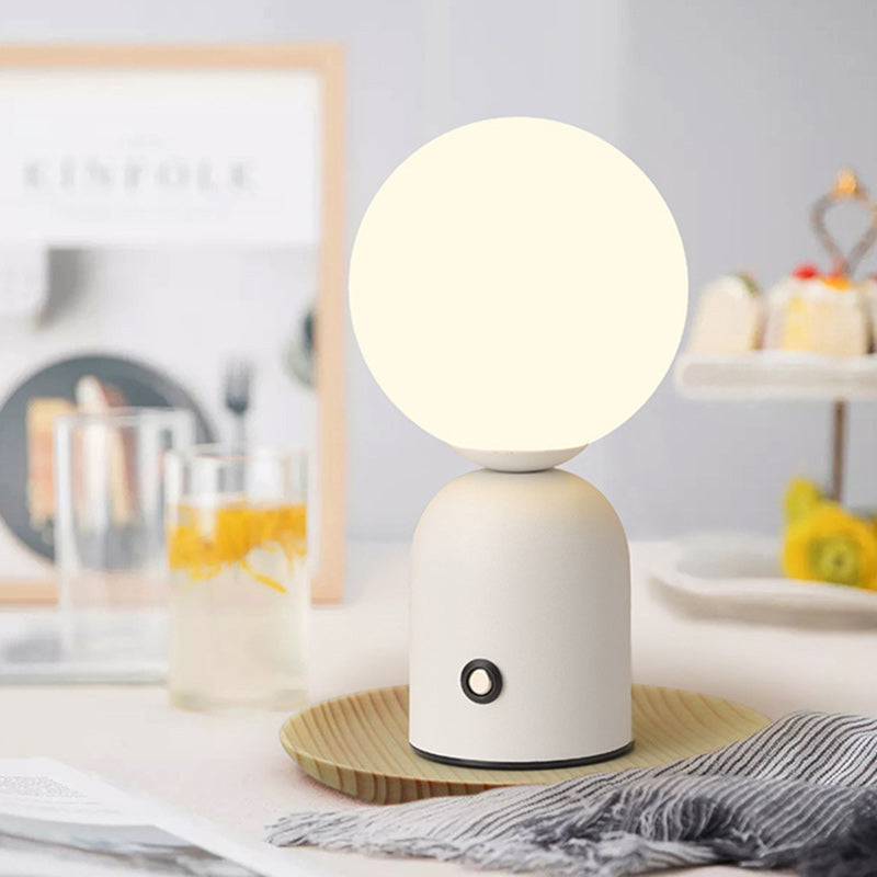 Contemporary Scandinavian Globe Iron Acrylic LED Table Lamp For Living Room