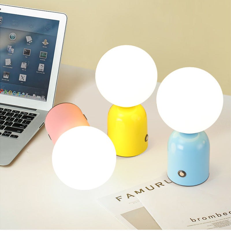 Contemporary Scandinavian Globe Iron Acrylic LED Table Lamp For Living Room