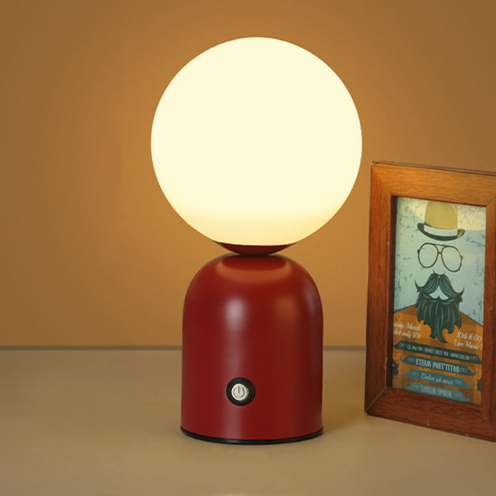 Contemporary Scandinavian Globe Iron Acrylic LED Table Lamp For Living Room