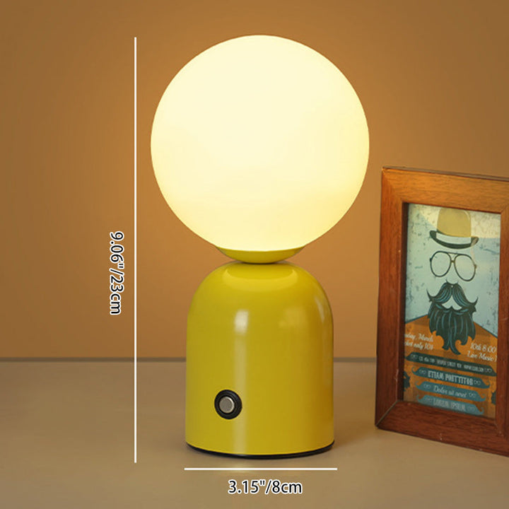 Contemporary Scandinavian Globe Iron Acrylic LED Table Lamp For Living Room