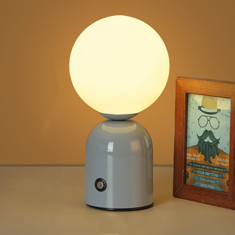Contemporary Scandinavian Globe Iron Acrylic LED Table Lamp For Living Room