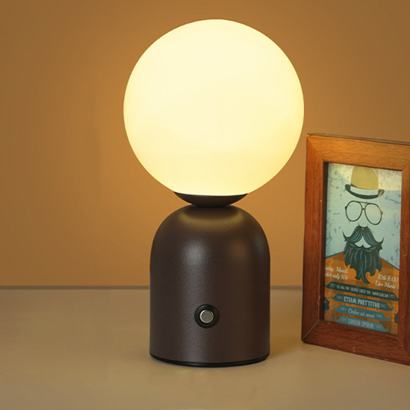 Contemporary Scandinavian Globe Iron Acrylic LED Table Lamp For Living Room