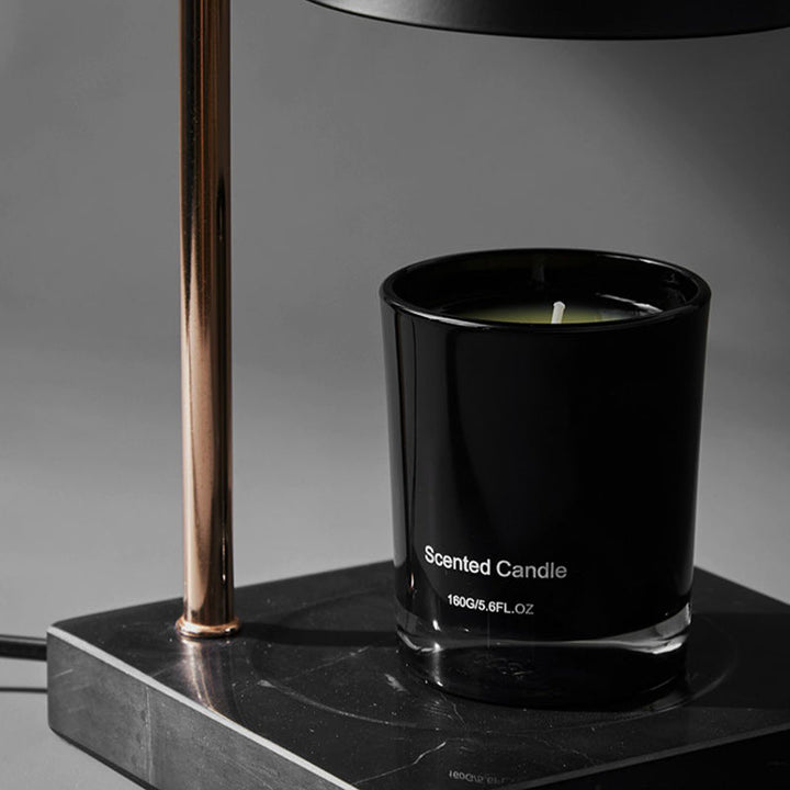 Modern Minimalist Drum Marble Iron 1-Light Melting Wax Table Lamp For Living Room