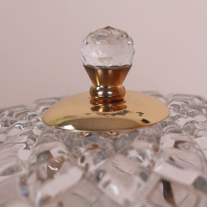 Traditional French Teardrop Copper Glass 1-Light Table Lamp For Living Room