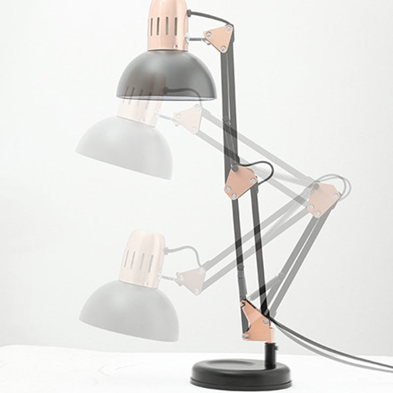 Modern Minimalist Foldable Rotatable Bowl Head Iron 1-Light Table Lamp For Study