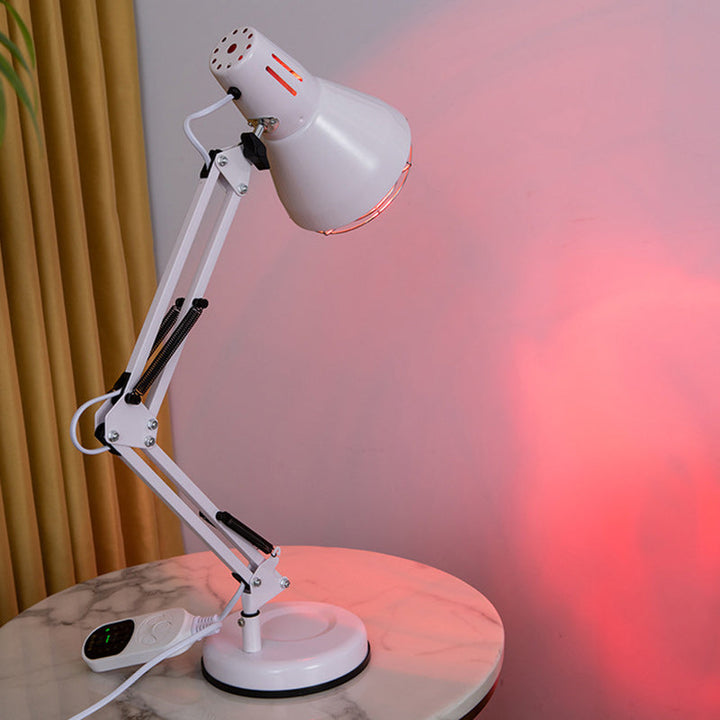 Modern Minimalist Infrared Long Arm Iron 1-Light Table Lamp For Beside