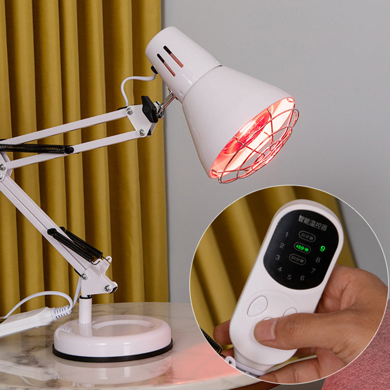Modern Minimalist Infrared Long Arm Iron 1-Light Table Lamp For Beside