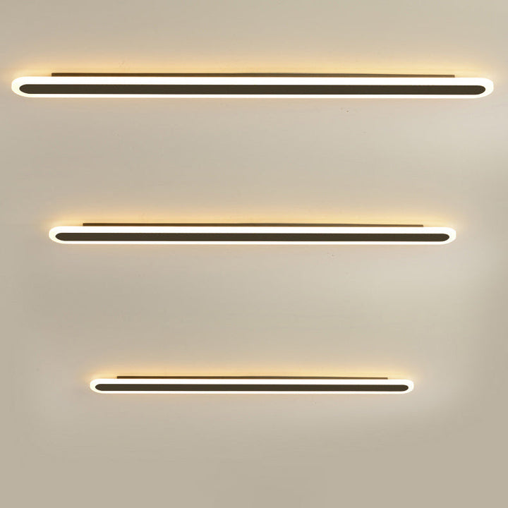 Modern Minimalist Rectangle Long Line Iron Acrylic LED Wall Sconce Lamp For Living Room