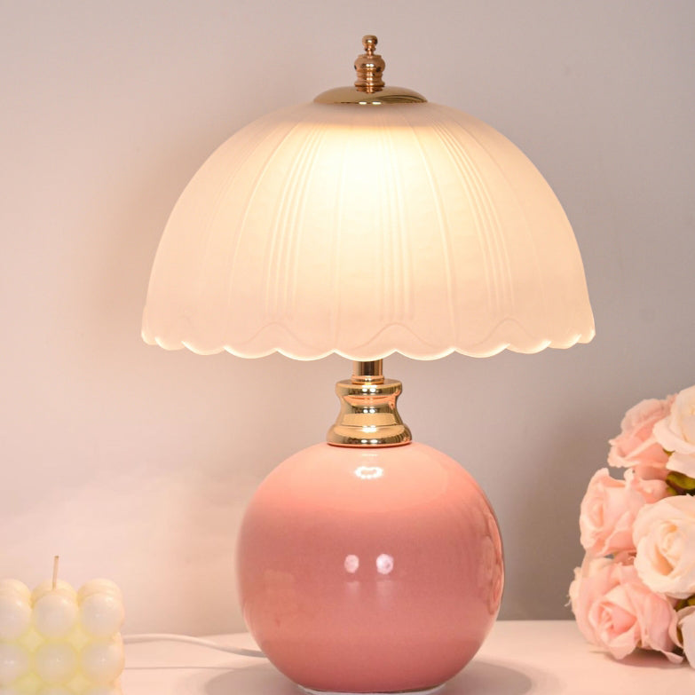 Contemporary Nordic Iron, Ceramic &amp; Glass Table Lamp for Bedroom | Havora Designer Lighting