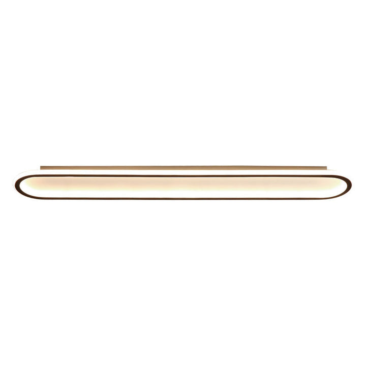 Modern Minimalist Linear Iron Aluminum Silicone LED Flush Mount Ceiling Light For Bedroom