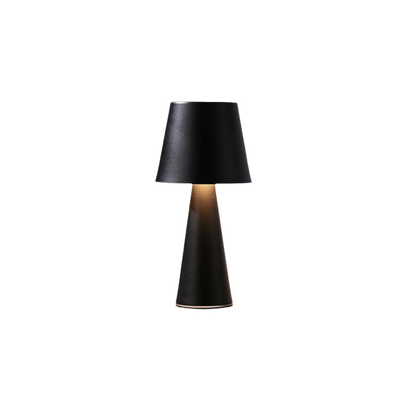 Modern Minimalist Cylinder Iron Acrylic USB LED Table Lamp For Bedroom