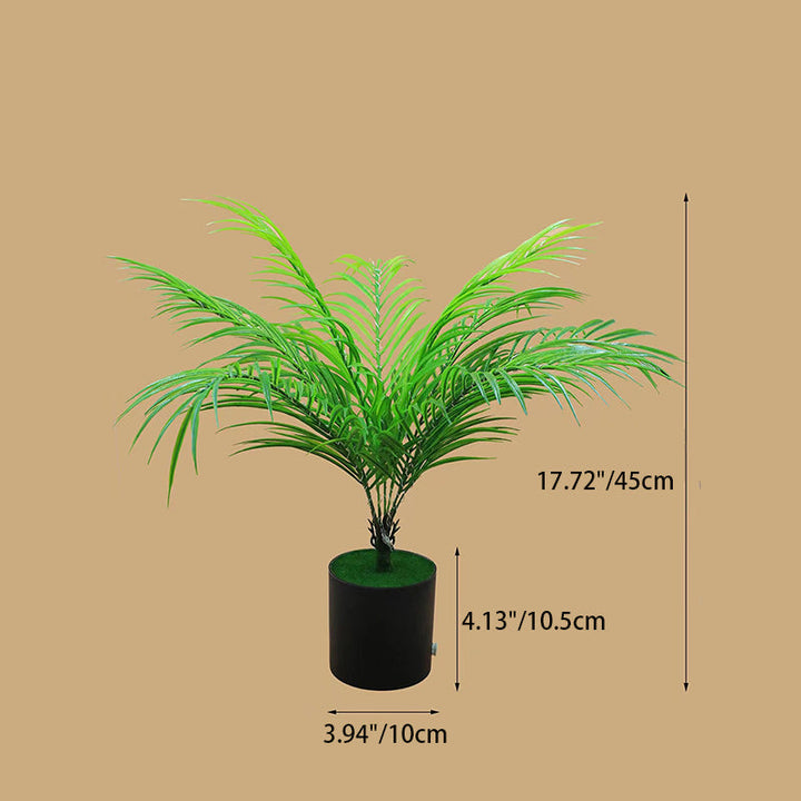 Contemporary Creative Faux Tree Blade Plastic LED Table Lamp For Bedroom