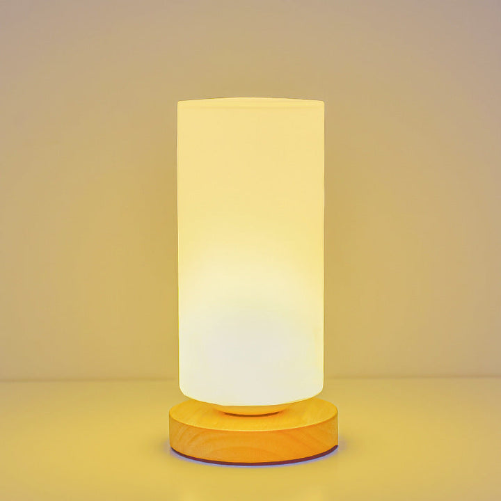 Scandinavian Table Lamp in Wood &amp; Glass — Bedroom Lighting | Havora